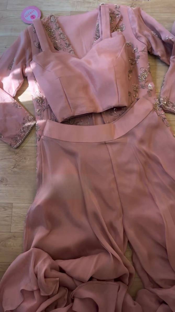 LG 1798 Fiona Silk Koti Blazer With Palazzo Western Dress 